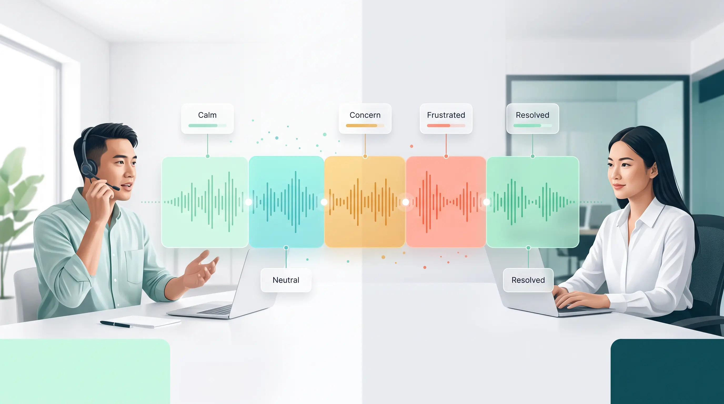 Sentiment labeling on speech segments