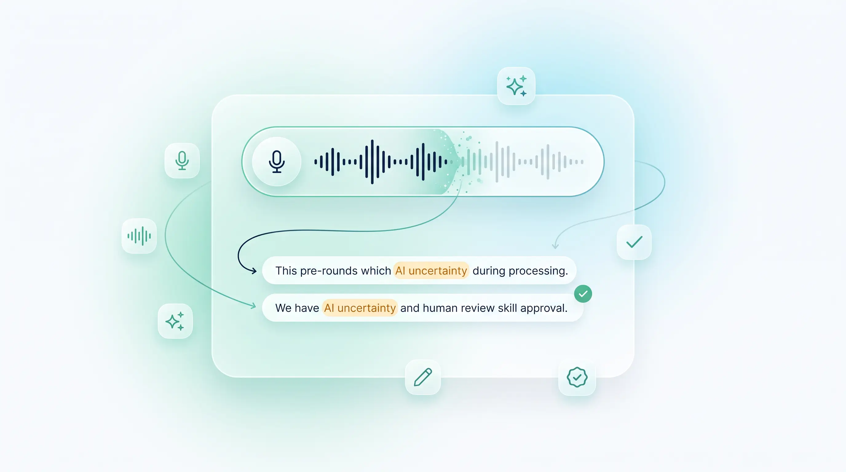 Speech to text transcription with human verification