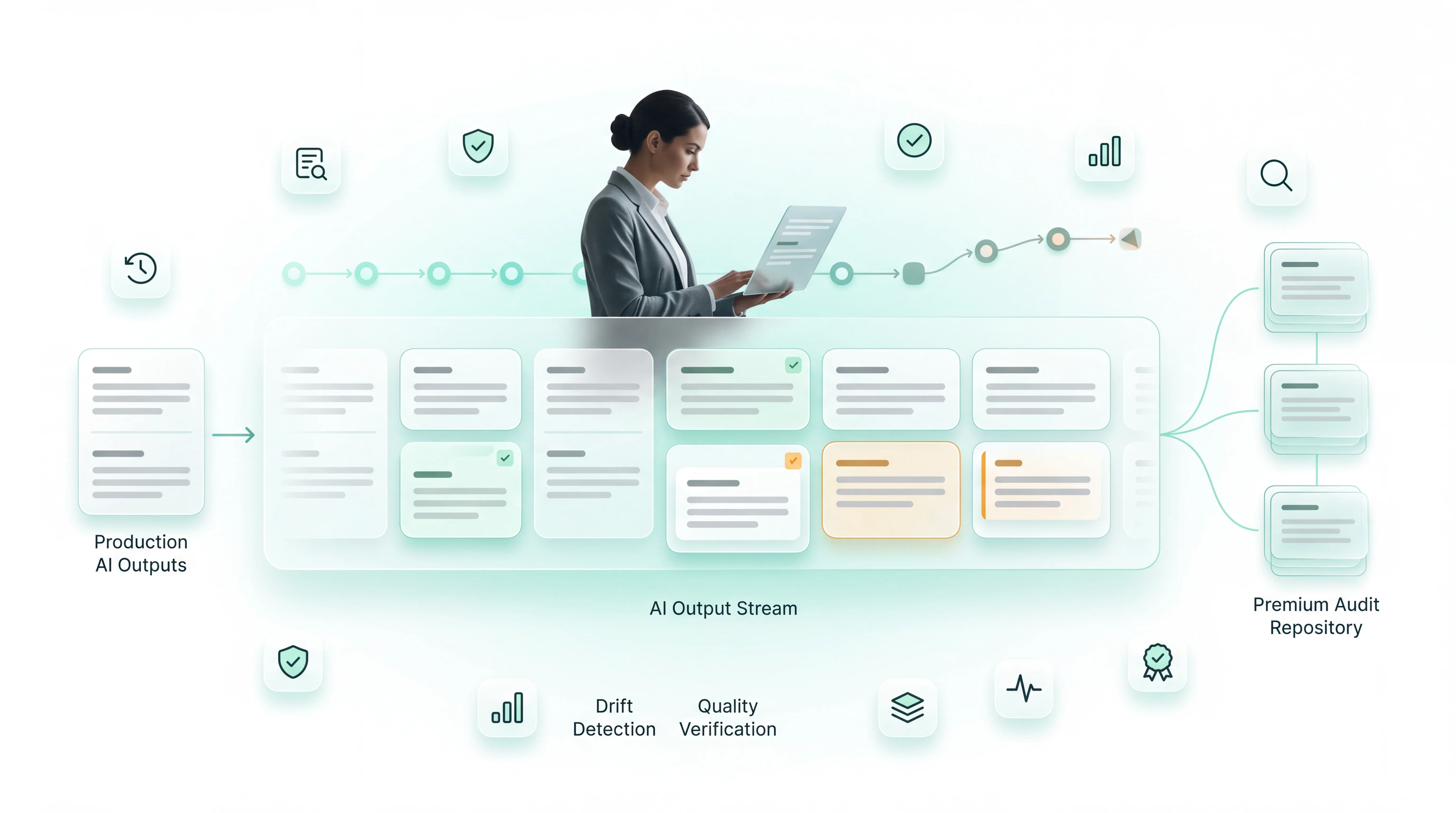 Model output audit on production responses