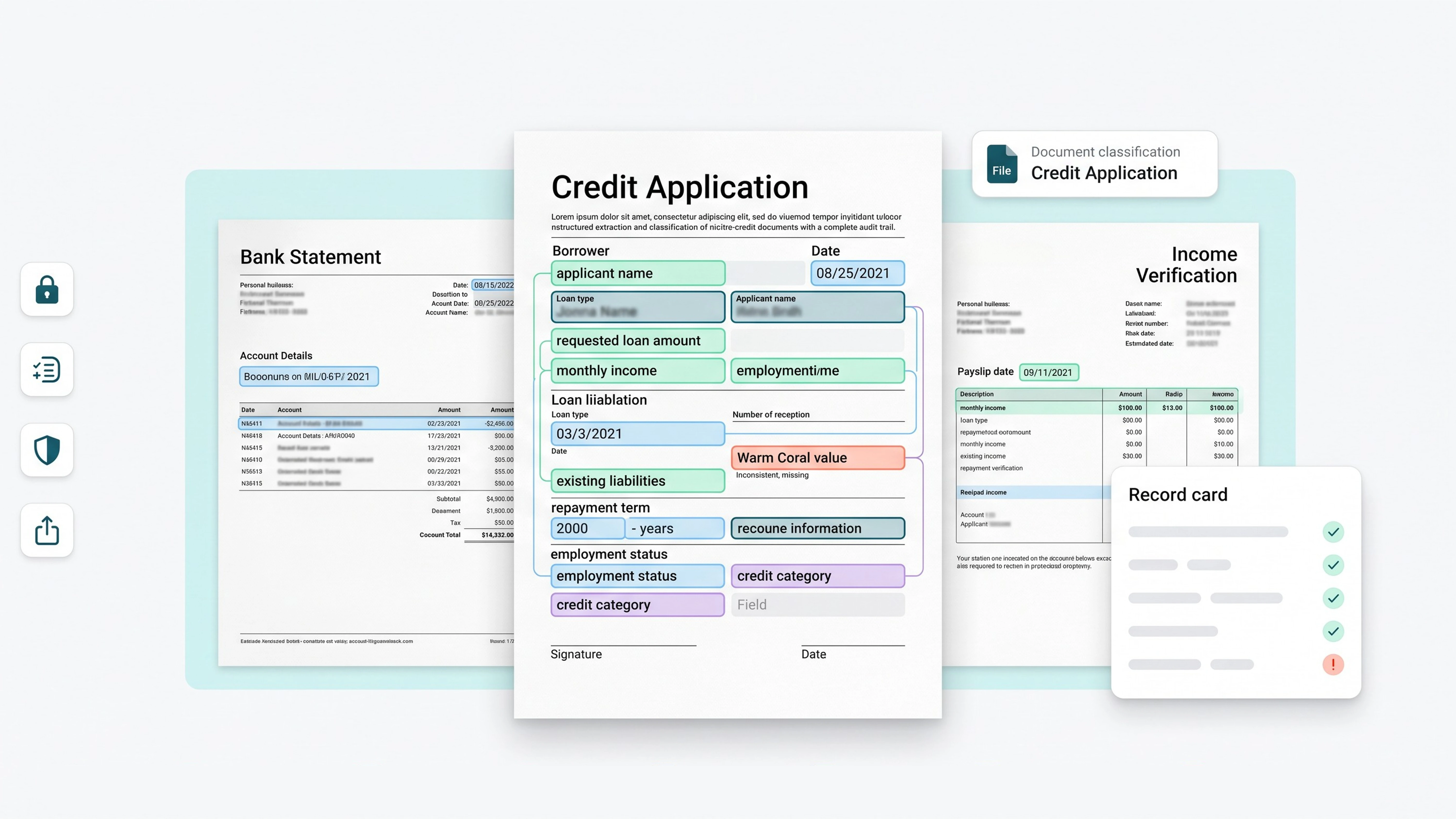 Credit-document processing and extraction