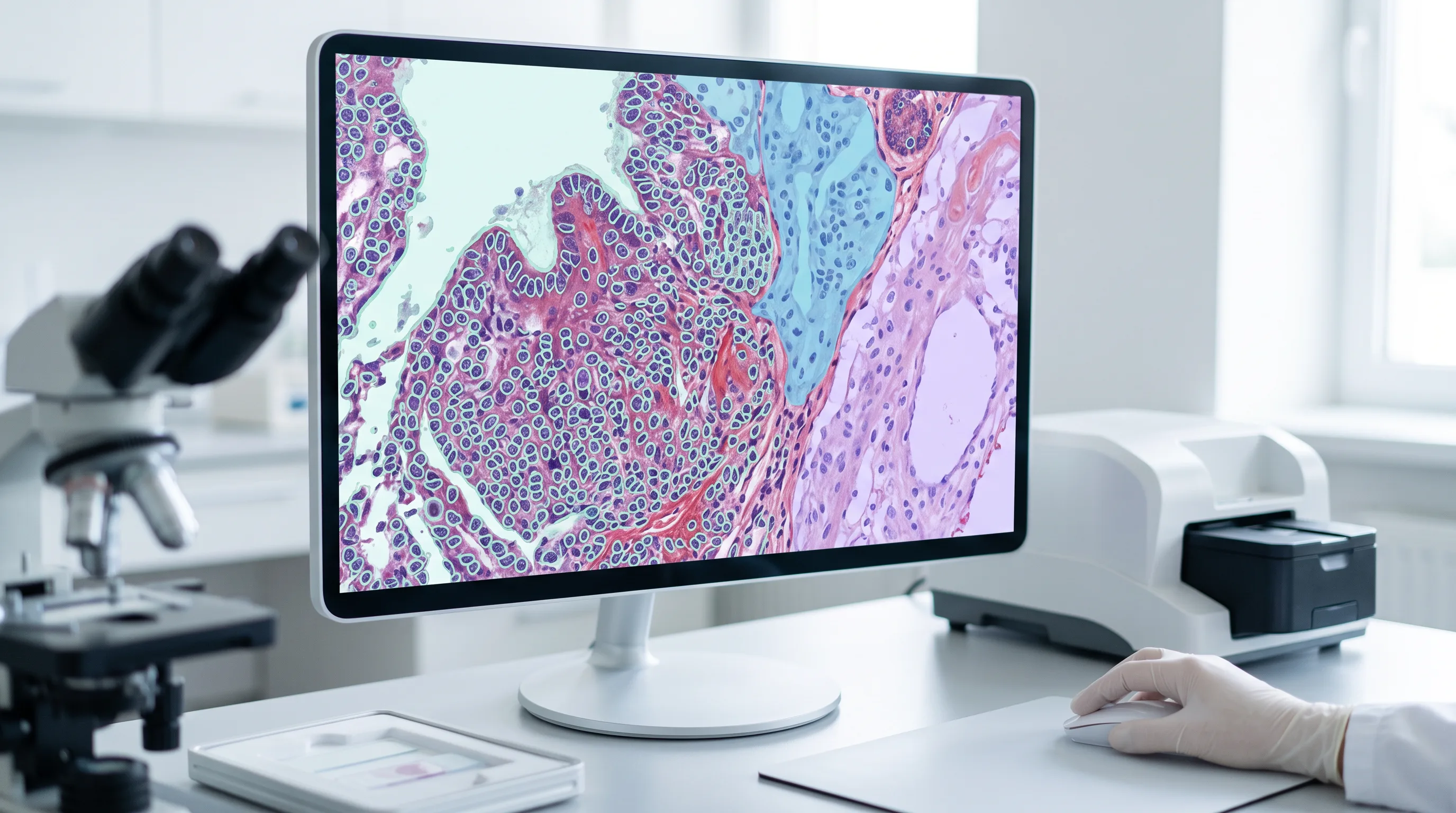 Digital pathology and cell-level microscopy annotation