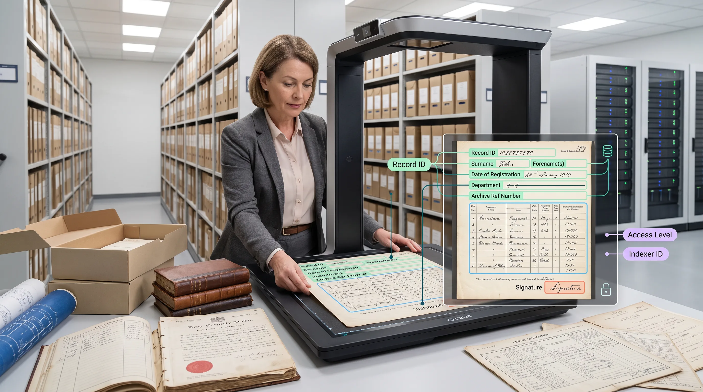 Records digitisation and archival annotation